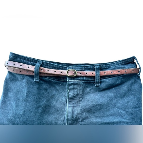 American Eagle Outfitters Accessories - American Eagle Outfitters Brown Leather Skinny Belt with continuous holes